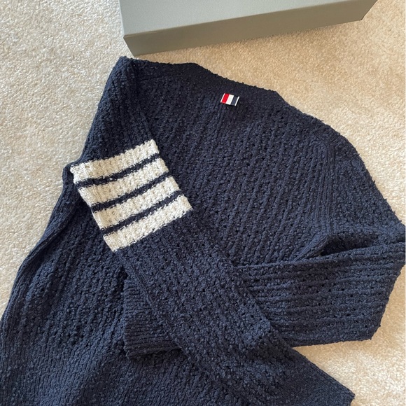 Thom Browne women’s vneck wool blend cardigan - Picture 2 of 10